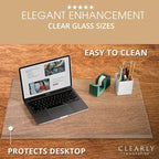 Clearly Innovative Premium Tempered Glass Desk Pad | 20" x 30" Desk Protector | - Image 4