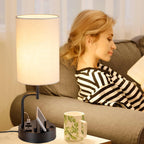 dreamholder table lamp with 3 usb charging ports, package contents
