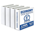 Samsill 3 Inch 3 Ring Binders, Made in USA, Economy Round Ring, 550 Sheet by Samsill