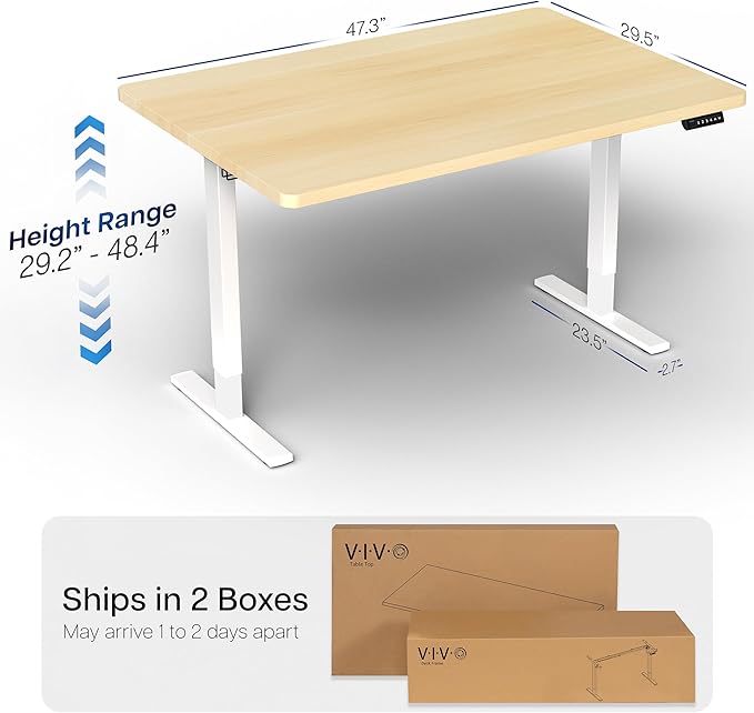 VIVO Electric 48 x 30 in Standing Desk, Memory Height Adjustment, 1B Series - Image 3