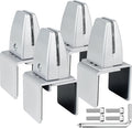 4 Packs Sneeze Guard Support, Aluminum Vertical Partition Board Clamp, Acrylic by First-zgel