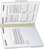 Smead Pressboard Fastener File Folder with SafeSHIELD, 1/3 Cut Tab, 51 Mm Expansion, Letter Size, Gray, Green, 25 Count, 14934