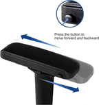 Frassie 4D Height Adjustable Chair Armrest Pair, Gaming Office Boss Chair Arms Set Replacement Part