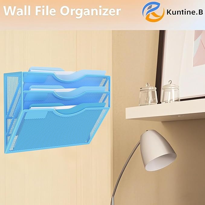 Kuntine.B Wall File Organizer Office Hanging Magazine Holder Wall File Organizer - Image 6