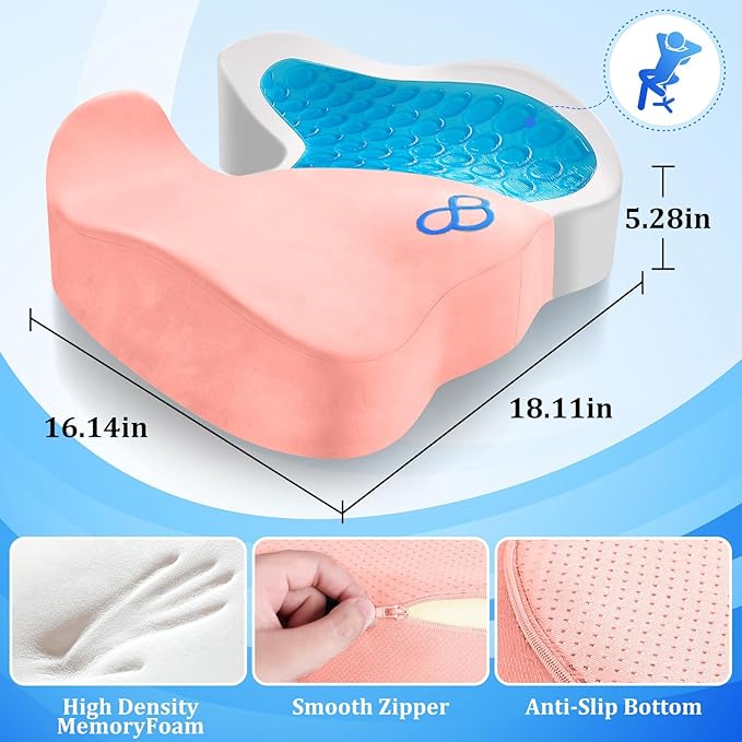 CushyOasis Seat Cushion, Chair Cushions, Office Chair Cushions, Anti-Slip - Image 2