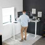 VIVO Electric Corner 63 x 55 inch L-Shaped Standing Desk, Memory Height - Image 2