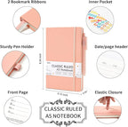 feela 5 Pack Notebooks Journals Bulk, Hardcover Classic Ruled Lined Journals - Image 2
