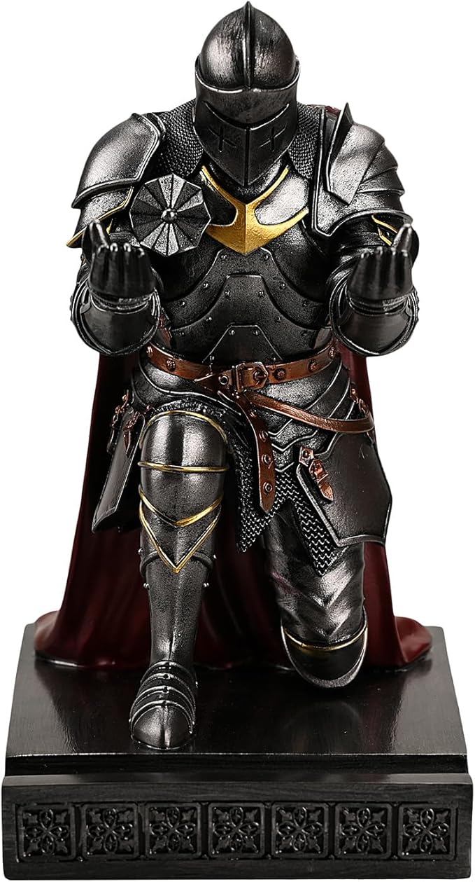 Amoysanli Medieval Armored Warrior Wearing Outerwear, Mobile Phone Stand Knight - Image 4