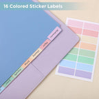 SKYDUE Durable Plastic 8-Tab Dividers, Big Tab Dividers - Image 3