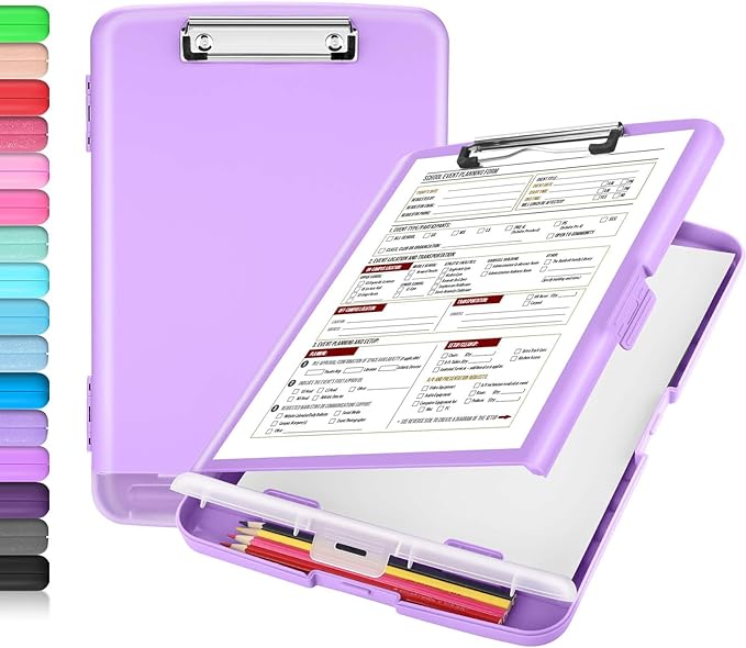 Sooez Clipboard with Storage, High Capacity Nursing Clip Board 8.5 x 11 with by Sooez