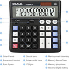 OSALO Desktop Calculator Extra Large Display 12 Digits Big Buttons Solar - Image 7