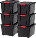 IRIS USA 40 Qt Stackable Plastic Storage Bins by IRISUSA