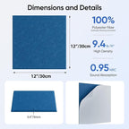 UNECHO 12 Pack 12" X 12" X 0.4" Acoustic Panels - Image 3