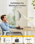monTEK Single Monitor Arm, Mechanical Spring Monitor Arm - Image 3