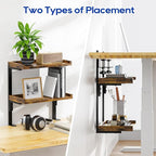ART-GIFTREE Clamp On Desk Shelf 2-Tier, 12.5 inche Wood Shelving Unit - Image 5