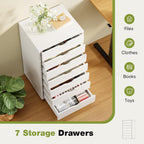 sweetcrispy 7 drawer rolling storage cabinet with wheels showing dimensions