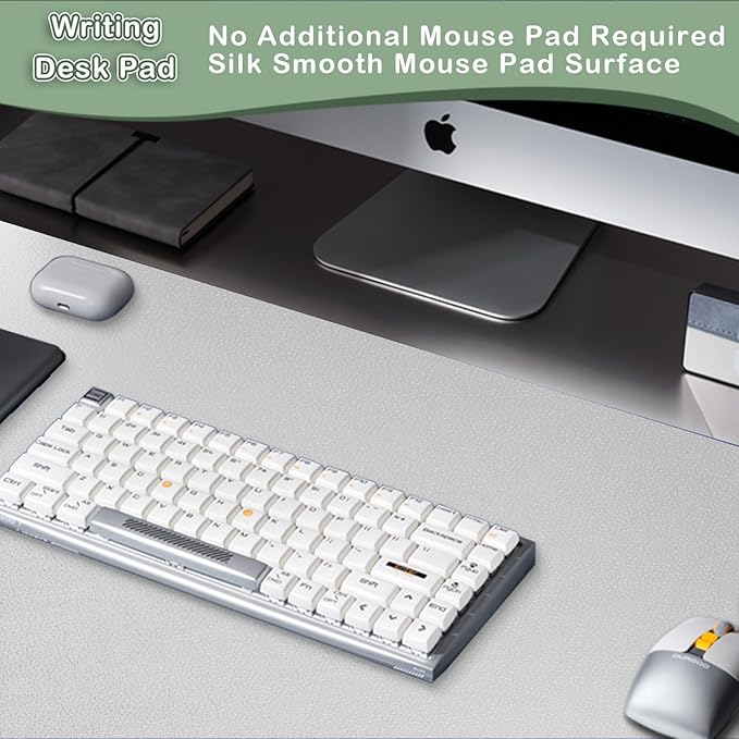 Boutilon Leather Desk Pad Protector, Non-Slip Mouse Pad, Laptop Desk Pad - Image 5
