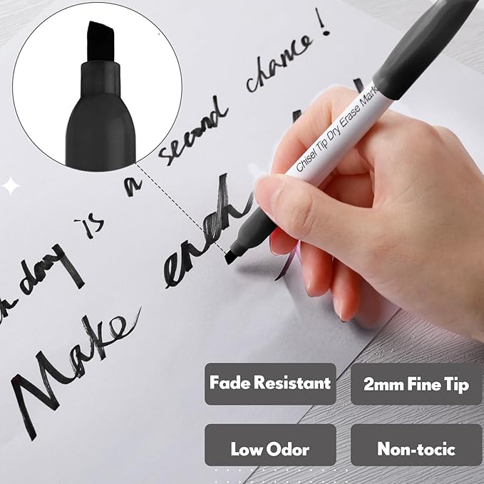 Sepamoon 240 Pack Dry Erase Markers Bulk Chisel Tip Whiteboard Markers Pens Low - Image 2