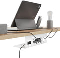PEGZONE Under Desk Cable Management Tray, 15.7 Inches Metal Cord Organizer Rack by Pegzone