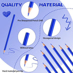 sqzrmdcg 36 PCS Blue Colored Pencils, Pre-sharpened Professional Wooden Art - Image 3