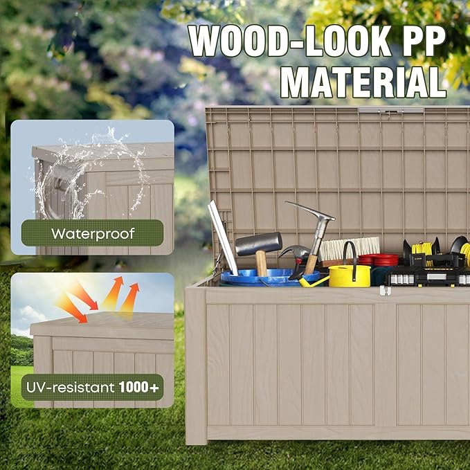 Yardgrace Heavy-Duty 150 Gallon Waterproof Deck Storage Boxes - Image 4
