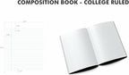 EcoNama Composition Notebooks Pack of 10 College Ruled 200 Pages 9.75"x7.5" - Image 2