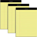 Oxford 8.5 x 11.75 Inch Legal Pads, 3 Pack, Wide Ruled on Both Sides, Canary by Oxford