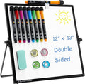 Small Magnetic Dry Erase Whiteboard – Mini Desktop Portable Easel Dry Erase by TSJOFFICE