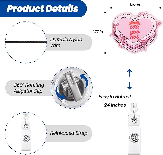 Can You Not Funny Nurse Badge Reel, Cute Retractable ID Card Badge Holders - Image 3