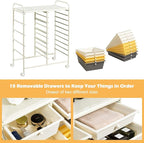 GOFLAME 15-Drawer Rolling Storage Cart, Craft Storage Cart - Image 6