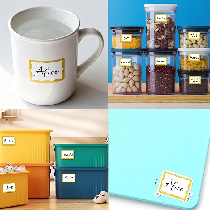 405 Pcs Gold Name Tag Stickers - Image 6