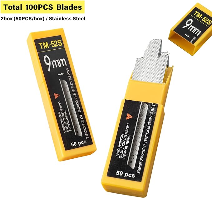 Gomake 9mm Utility Knife Replacement Blades, Snap Off Blades - Image 4