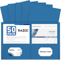 Two Pocket Folders, RAZCC 50 Pack 2 Pocket Folders Fit Letter Size Paper by RAZCC