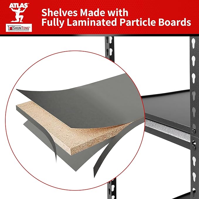 Shuntong The Atlas 30" W Laminated Heavy Duty Metal Shelving Unit 2000 Lbs - Image 4