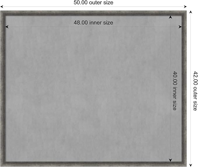 Amanti Art Grey Framed Magnetic Board 42x50 Oversize Vision Board - Image 4