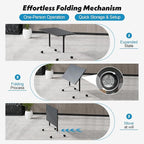 Goakwwuz Conference Room Table, Folding Conference Tables, Thicken Grey Tabletop - Image 4