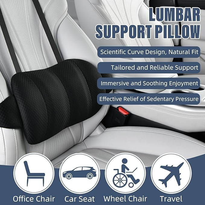 KAYI Lumbar Support Pillow for Car, Memory Foam Lumbar Pillow - Image 6