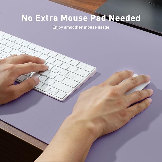 Aothia Faux Leather Desk Mat – Large Mouse Pad, Non-Slip PU Leather Blotter - Image 5