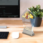 7 1/2" Personalized Glass Plaque for Awards and Trophies Custom Award for Employee of the Month, Retirement, Leadership and Appreciation Gift Awards (D7)