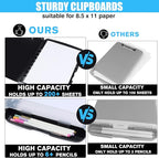 Black Clipboard with Storage Heavy Duty, TFDLCG zm Clip Boards 8.5x11 with Pen - Image 4