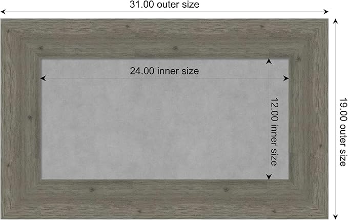 Amanti Art Grey Framed Magnetic Board 19x31 Small Vision Board - Image 4