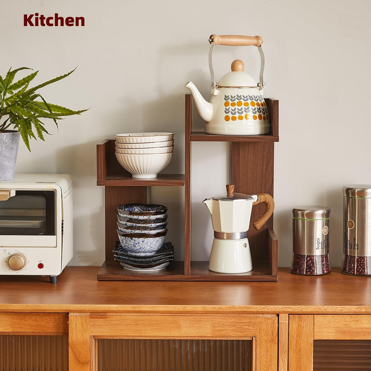 Aibiju Small Bookshelf for Small Space, Unique Cactus Bookcase, Kitchen Count...