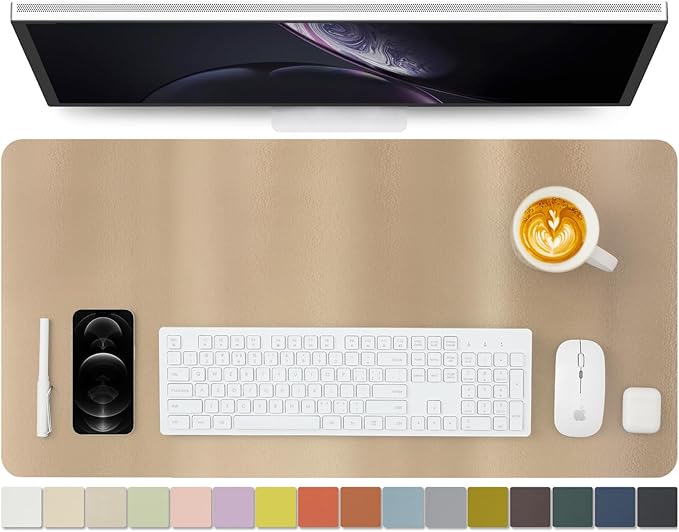 HOMIEAZICOZI Leather Desk Mat by HOMIEAZICOZI