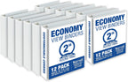 Samsill 2 Inch 3 Ring Binders, Made in USA, Economy Round Ring, 425 Sheet