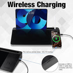 Glass Desktop Whiteboard with Wireless Charger & Storage, Desk Dry Erase Note - Image 2