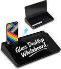 Small Glass Desktop Whiteboard 11.8×7”, Dry Erase Note Memo Board, Desk by Unknown
