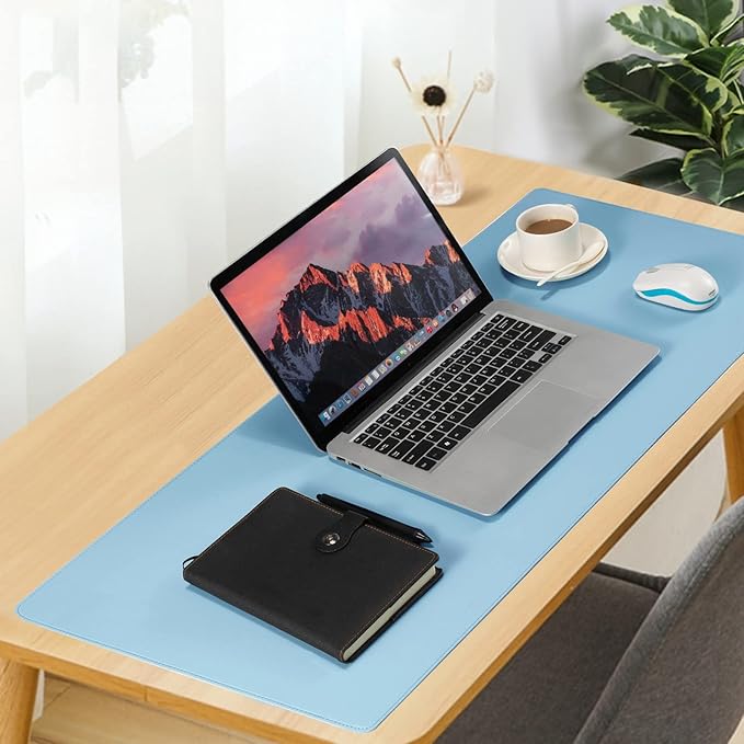 Wolaile Faux Leather Desk Pad Blotter, Waterproof Non-Slip Writing Desk Mat - Image 8