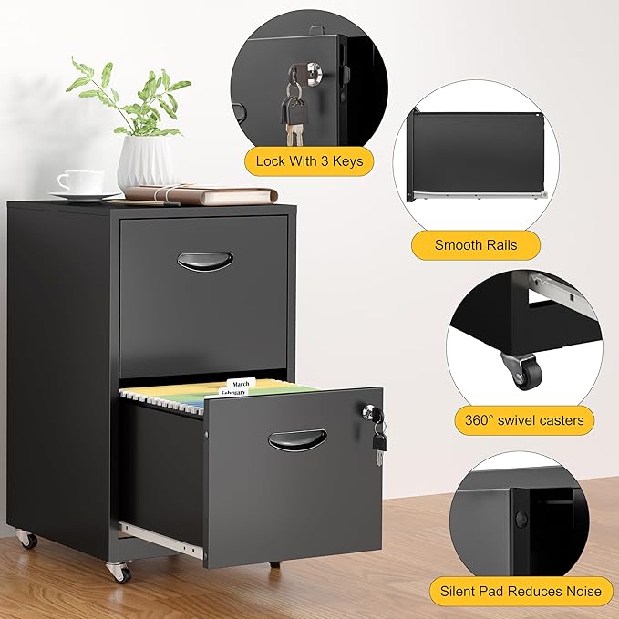SteeLoong 2 Drawer File Cabinet - Image 5
