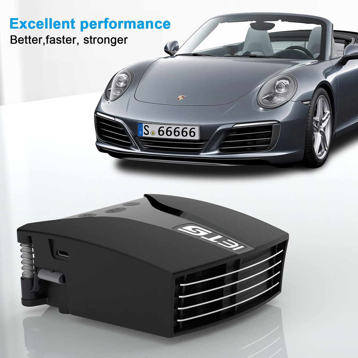 IETS GT202UB vacuum laptop fan cooler With temperature display, intelligent t...