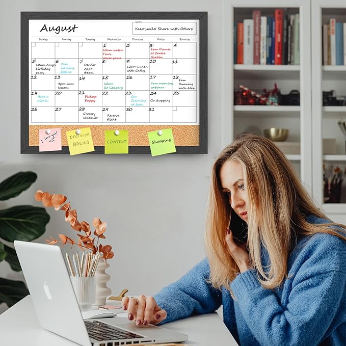 Dry Erase Calendar for Wall, 18x24 Inches Calendar Whiteboard for Wall - Image 7